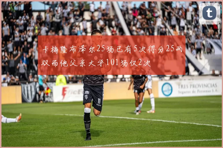 卡梅隆布泽尔25场已有5次得分25两双而他父亲大学101场仅2次
